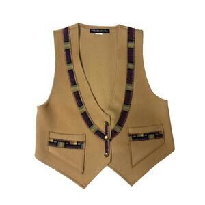 Vintage Coloratura Vest 100% Wool - Size Small